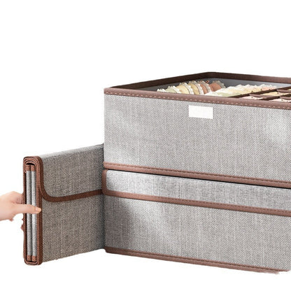 Cotton and linen underwear storage box, home student dormitory, socks and underwear three-in-one drawer separation and organizer box