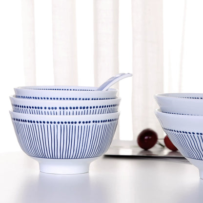 High-temperature underglaze color Japanese-style ceramic dishes and dishes set for home eating small bowls of grass series tableware combination