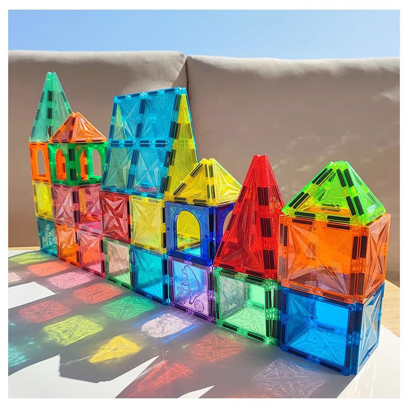 large color window magnetic sheet strong magnetic building block children's educational toy assembly for men and women with free shipping
