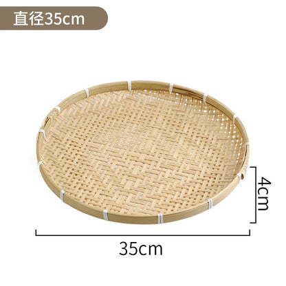 Drying basket, handmade bamboo dustpan, bamboo plaque tray, bamboo weaving product, farmhouse washing decoration, drainage sieve, fruit basket