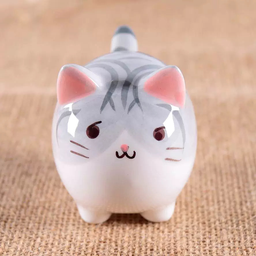 Ceramic Kitty Ornament Creative Home Decoration Handicraft Cute Desktop Birthday Gift Japanese Healing Object