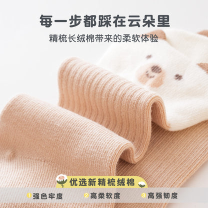 Baby socks cartoon autumn and winter thickened children's cotton socks baby newborn socks class