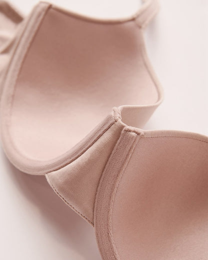 Canadian glossy basic summer all-match thin cotton large-size cup with steel ring comfortable push-up ladies bra