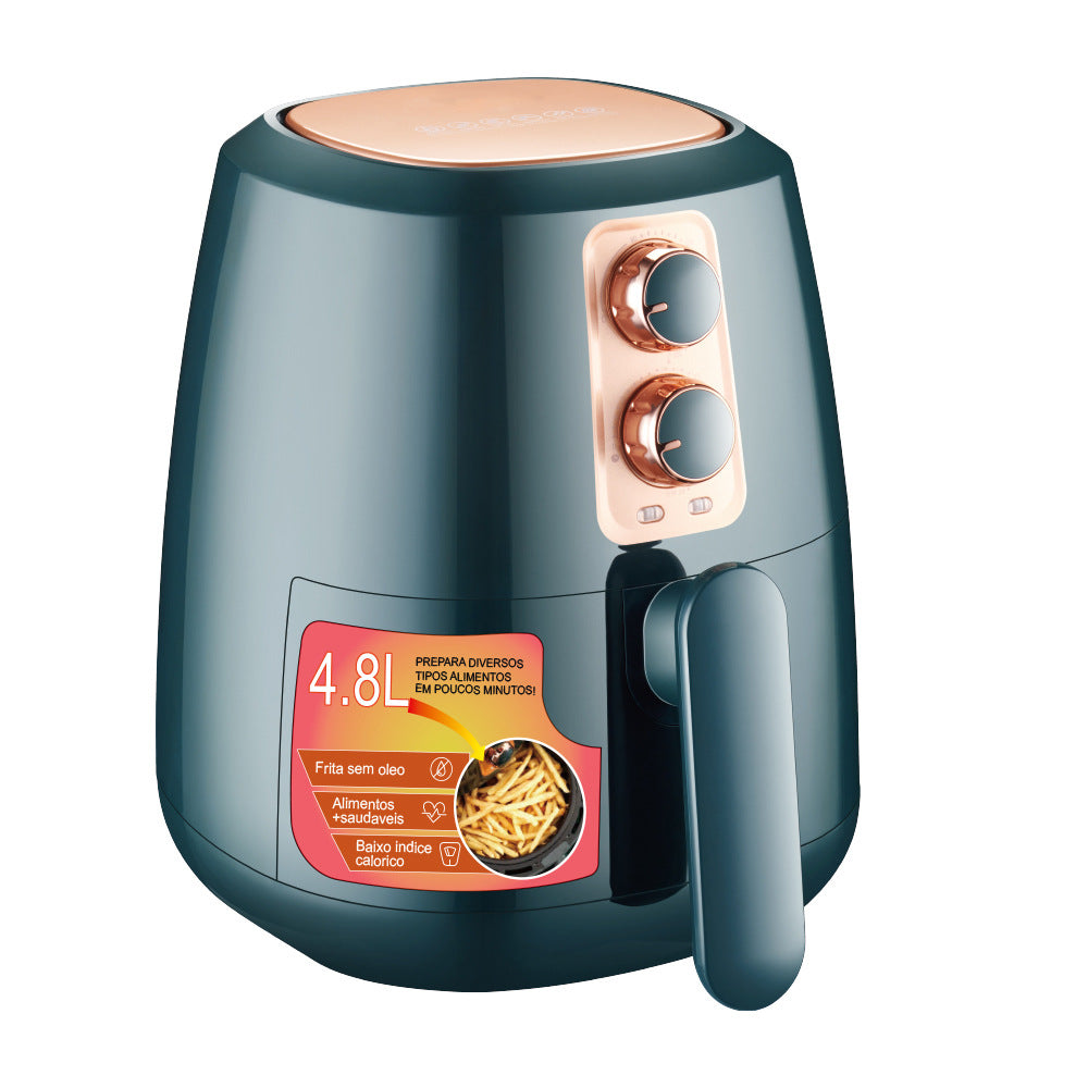 4.8L Large-Capacity Air Fryer  Intelligent, Smokeless, Low-Oil French Fry Maker  Household Electromechanical Fryer with Free Global Shipping