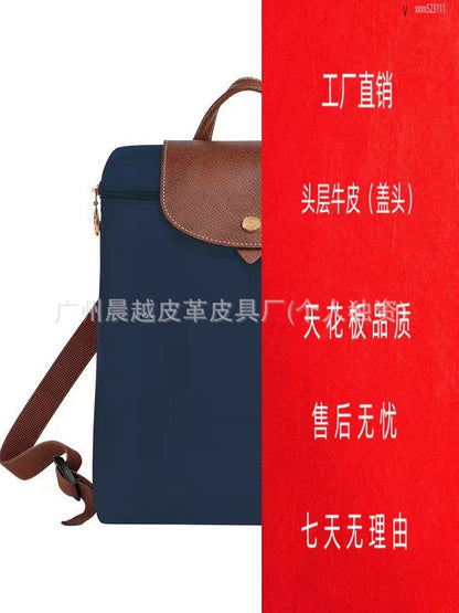 (French) dragon backpack handbag, waterproof nylon ladies backpack, school bag, commuter bag, changing bag
