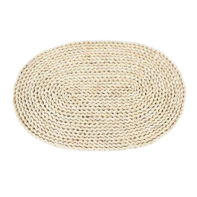 Japanese-style home natural corn husk handmade straw woven tea mat table mat heat-resistant casserole mat plate cup placemat