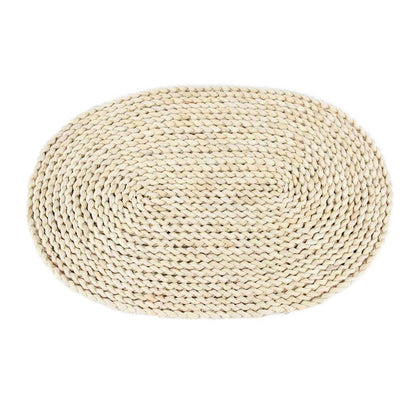 Japanese-style home natural corn husk handmade straw woven tea mat table mat heat-resistant casserole mat plate cup placemat