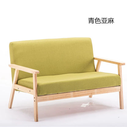 Nordic Japanese-style simple combination small apartment solid wood rental house modern economical clothing store double sofa table and chairs