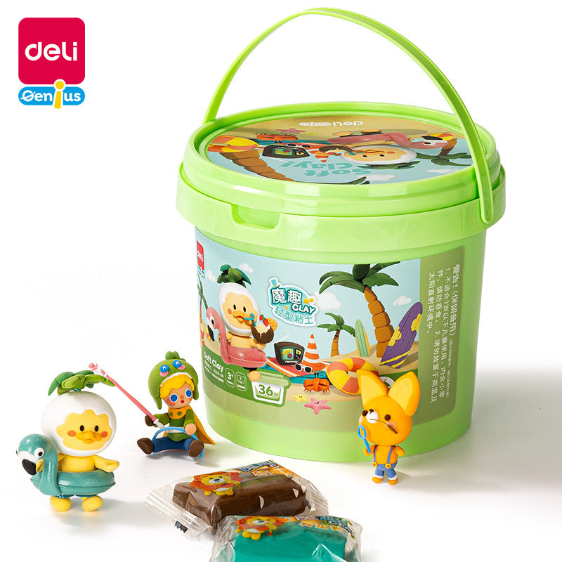 Deli ultra-light clay children's safe non-toxic clay 12 colors 24 colors 36 colors kindergarten plasticine clay toys
