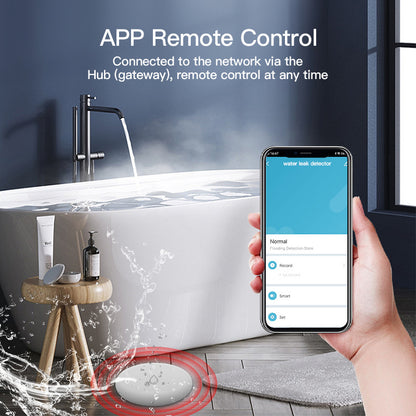 Tuya Zigbee Water Immersion Sensor, Wireless Water Sensor, Water Leakage Detection Alarm, Smart Home Water Level Alarm