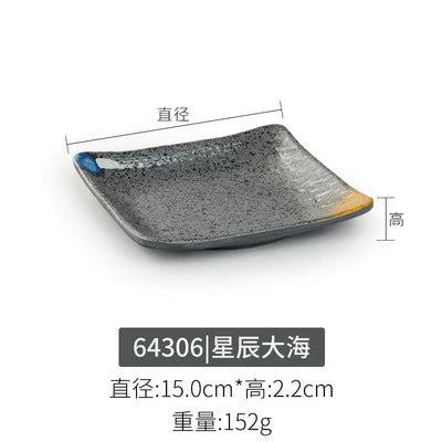 Melamine plate Japanese-style plastic barbecue plate imitation porcelain round flat plate barbecue plate restaurant hot pot tableware dish