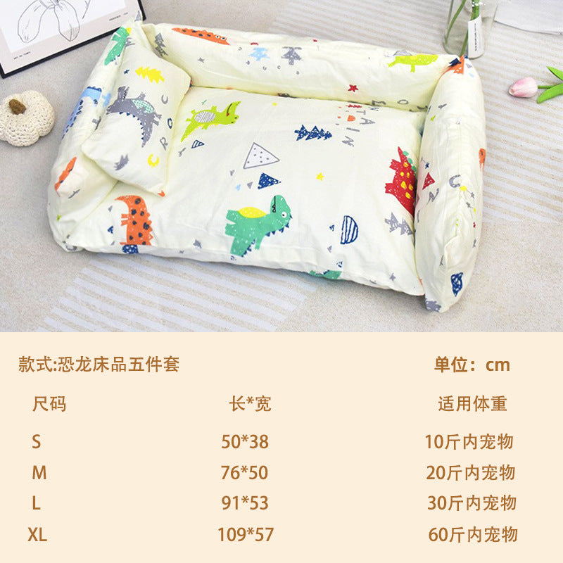 Cat Bed Four Seasons Universal Solid Wood Cat Bed Dog Bed Pet Dog Bed Off the Ground Dismantling and Washing Pet Bed Factory