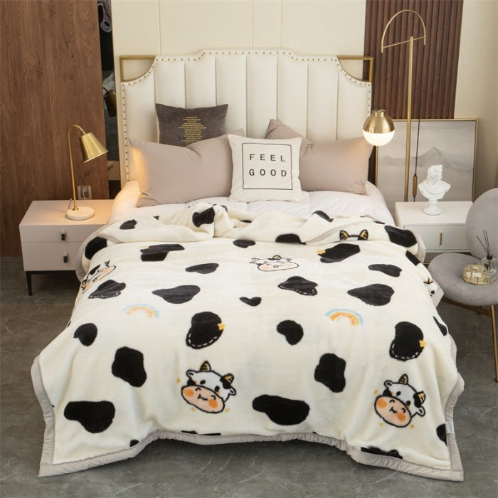 Thickened Raschel Blanket Winter Warm Blanket Flannel Cover Blanket Bed Sheet Double Layer Antistatic Cloud Blanket
