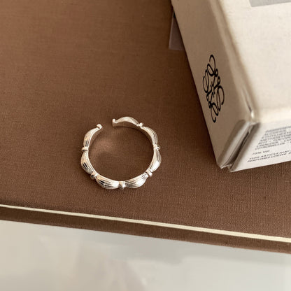 new plain ring women's niche ins high-end sense opening adjustable ring