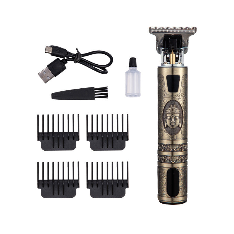 Hair clipper electric household shaved head electric clipper retro oil head charging engraving electric hair clipper cross border haircut clipper