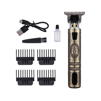 Hair clipper electric household shaved head electric clipper retro oil head charging engraving electric hair clipper cross border haircut clipper