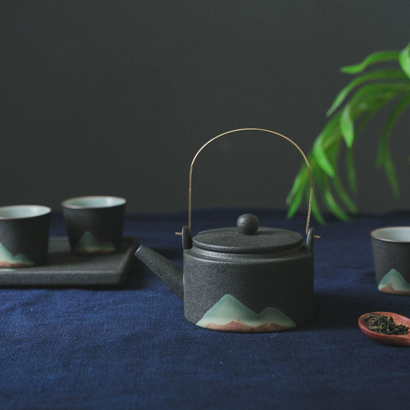Hand-painted ceramic tea set