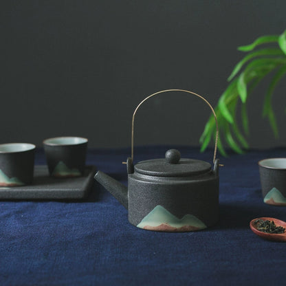 Hand-painted ceramic tea set