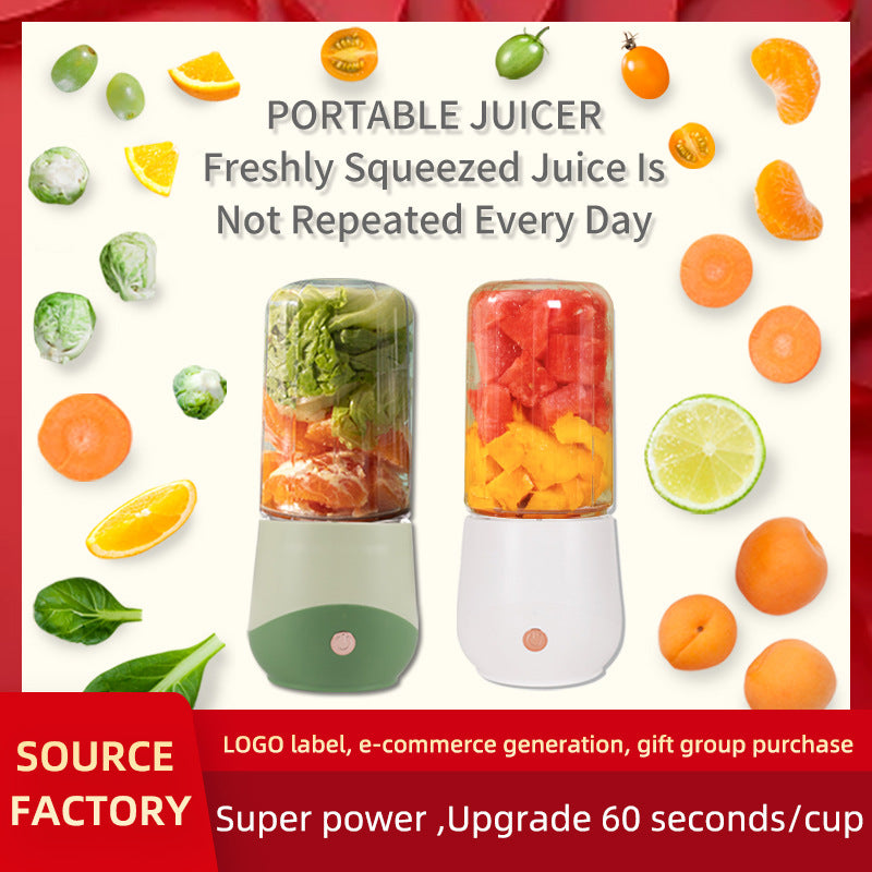 Mini Portable Electric Juicer Cup  Wireless Rechargeable Household Blender for Smoothies & Juices
