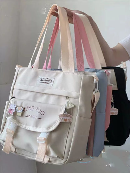 Japanese ins style college style bag female Korean version large capacity Messenger bag girl student commuting shoulder bag