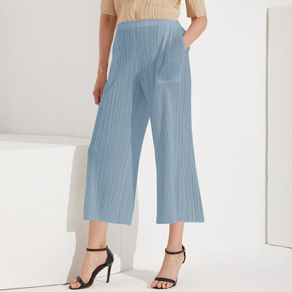 Loose pants ladies summer Miyake women's wear small wide-leg pants Japanese women's wear pleated pants casual pants women