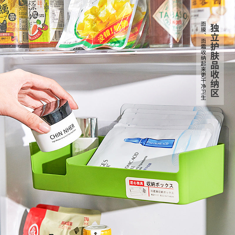 Refrigerator Storage Box Side Door Organizer Box Egg Carton Wall Mounted Kitchen Organizer Crisper Plastic