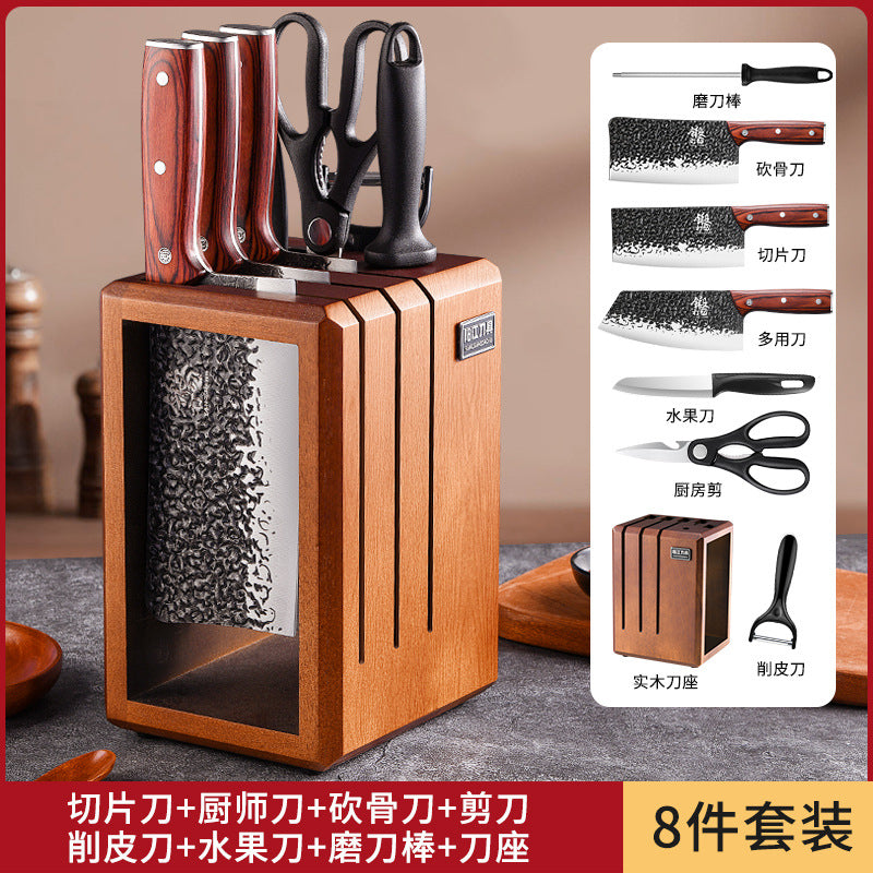 Knives, kitchen supplies, kitchen knives, cutting board sets, household food knives, full sets, Yangjiang forging and bone chopping knives, combination Z