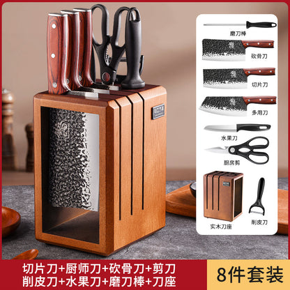 Knives, kitchen supplies, kitchen knives, cutting board sets, household food knives, full sets, Yangjiang forging and bone chopping knives, combination Z