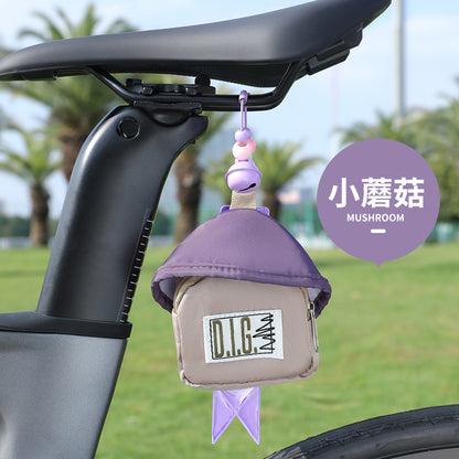 Road, mountain folding, cycling pouch, rear bag, saddle bag, reflective streamer, decorative accessory pendant