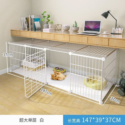 Cat cage with toilet villa extra large free space indoor empty cage cat house home three-tier small cat cat litter
