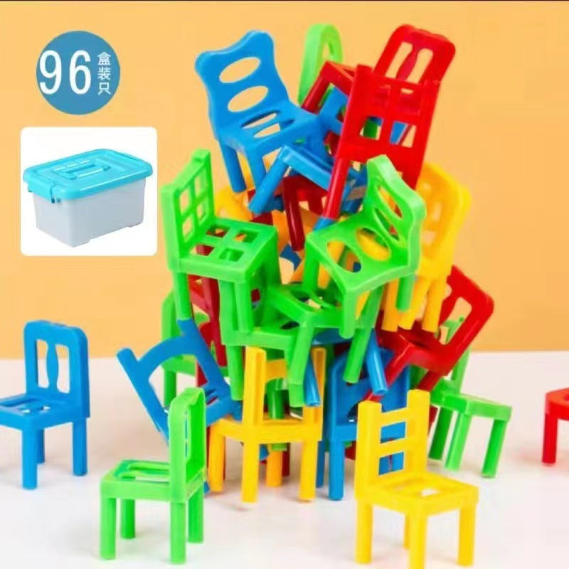 Kindergarten early education stacking chair building blocks multi-person desktop educational toys parent-child interaction balance training