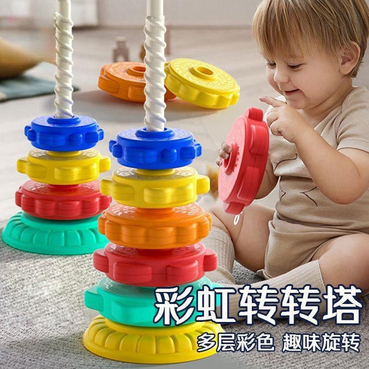Children's Rainbow Turn, Stack Stack, Stack, Ring, Baby, 1 Baby, 3 Turn, Turret, Puzzle, Early Education Toys