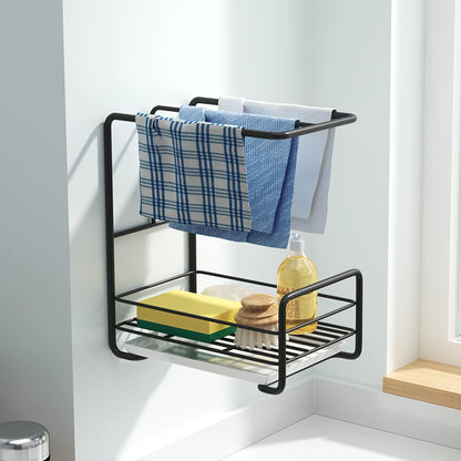 Rag hanging shelf kitchen supplies Daquan drain rack pool storage towel dishwashing sink wall hanging artifact