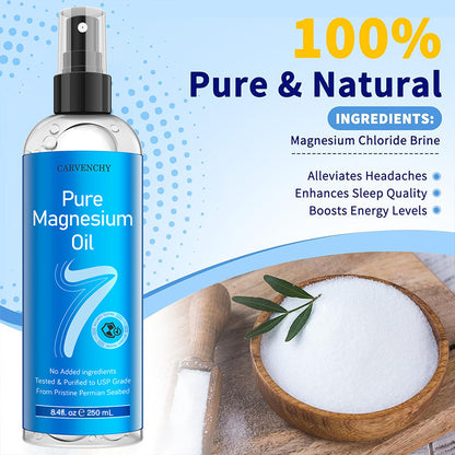 Pure Magnesium Oil Spray relieves fatigue, relaxes muscles, nourishes skin, and nourishes the skin