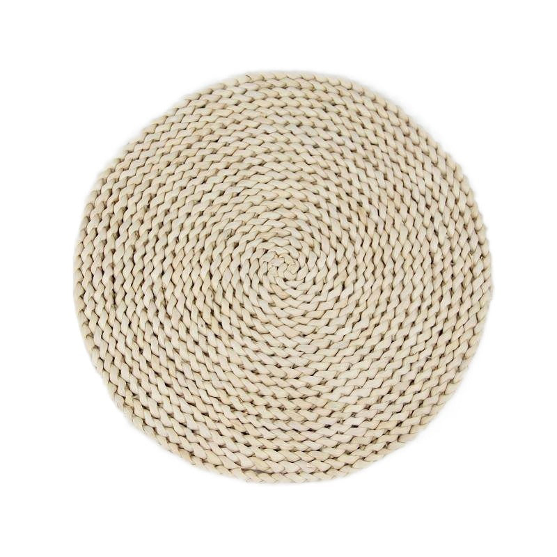Japanese-style home natural corn husk handmade straw woven tea mat table mat heat-resistant casserole mat plate cup placemat