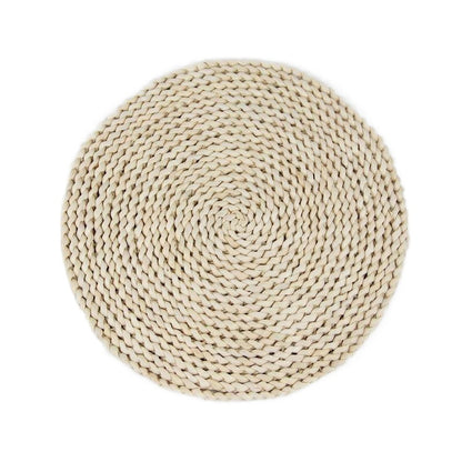 Japanese-style home natural corn husk handmade straw woven tea mat table mat heat-resistant casserole mat plate cup placemat