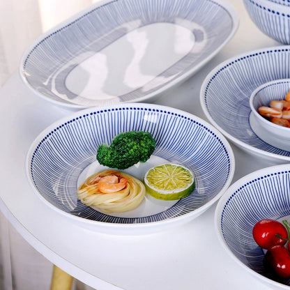 High-temperature underglaze color Japanese-style ceramic dishes and dishes set for home eating small bowls of grass series tableware combination