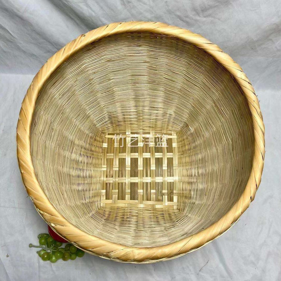 Bamboo woven product basket basket festive grain supermarket restaurant display small and large happy event washing rice bamboo basket