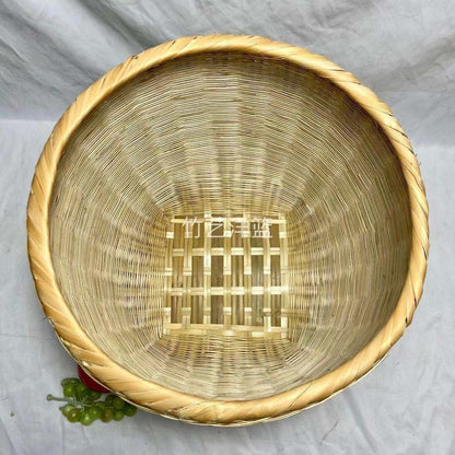 Bamboo woven product basket basket festive grain supermarket restaurant display small and large happy event washing rice bamboo basket