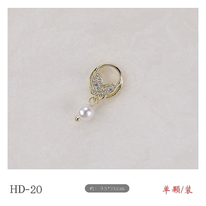 Twilight Rogge Manicure New Super Flash Butterfly Zircon Color Preservation Electroplating Non-fading Jewelry Nail Decoration Sticker