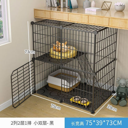 Cat cage with toilet villa extra large free space indoor empty cage cat house home three-tier small cat cat litter