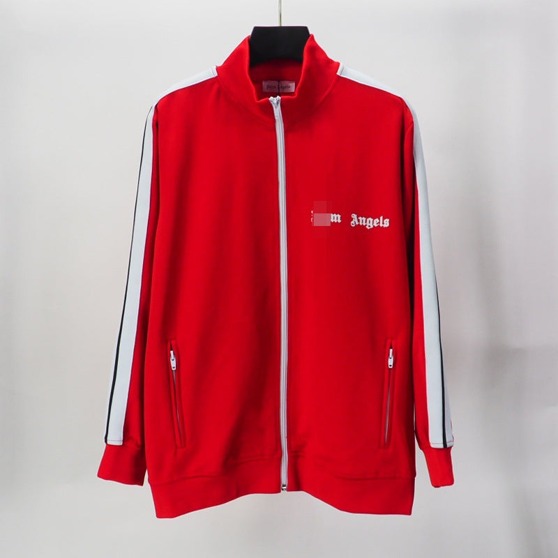 The correct version of the tide brand palm palm angel striped webbing high street casual sports jacket couple suit