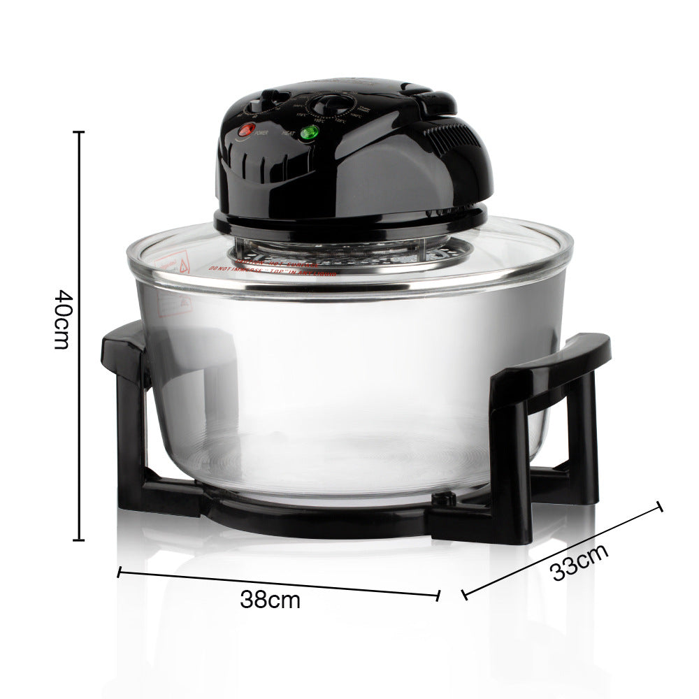 Smart 12L Glass Air Fryer  Multi-Function Light Wave Oven with Visual Window  Oil-Free Cooking Appliance for Home & Gifts