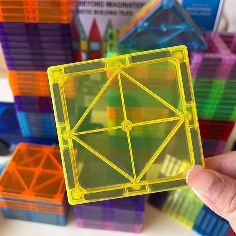 large color window magnetic sheet strong magnetic building block children's educational toy assembly for men and women with free shipping