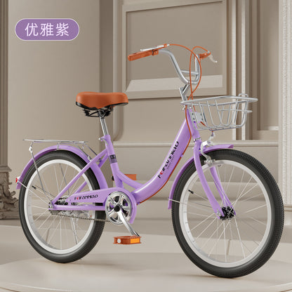 Adult bicycle ladies commuter bike 20 inches/22 inches/24 inches light retro college student campus bicycle transportation
