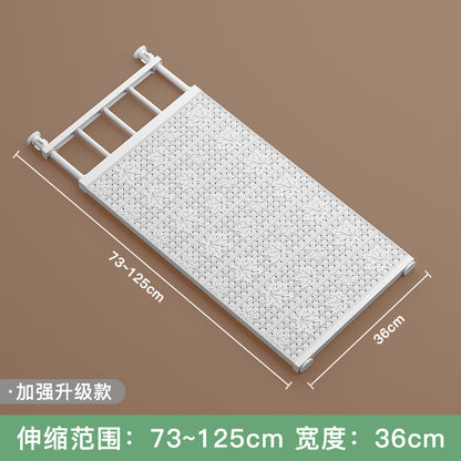Wardrobe divider tiered shelf nail-free retractable dorm cabinet bathroom kitchen shelf storage cabinet tiered shelf
