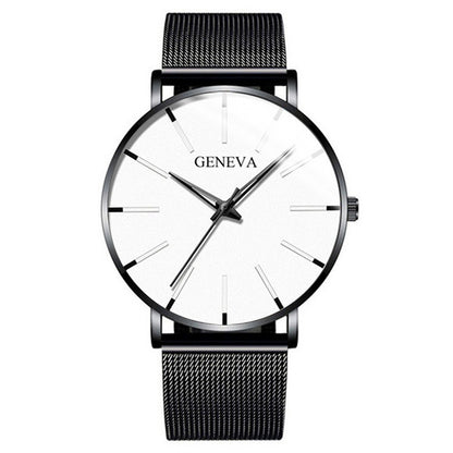 fashion blue needle men's watch men's watch quartz watch mesh belt spot one piece