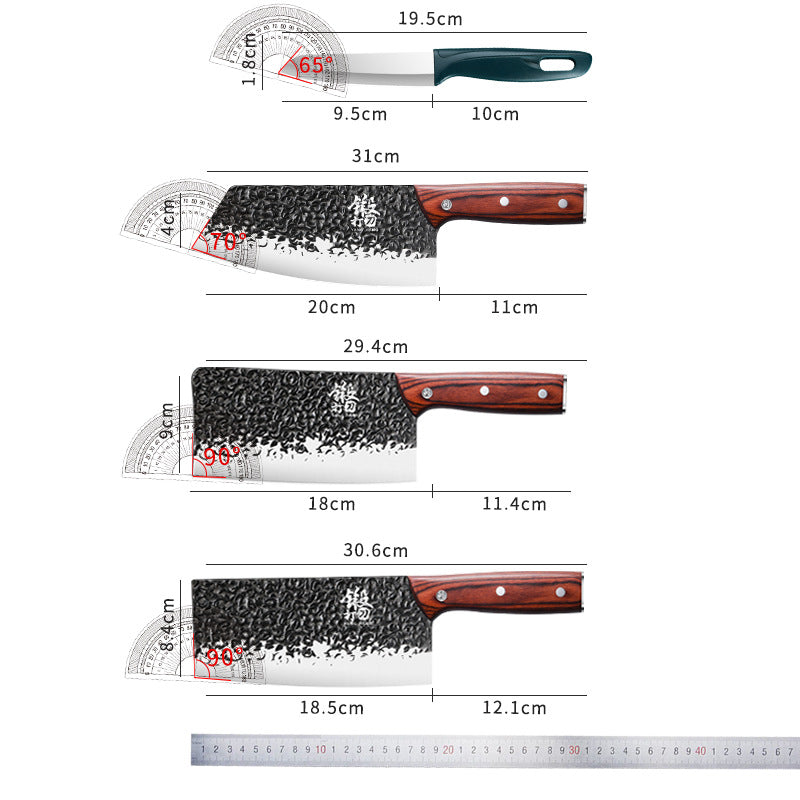 Knives, kitchen supplies, kitchen knives, cutting board sets, household food knives, full sets, Yangjiang forging and bone chopping knives, combination Z