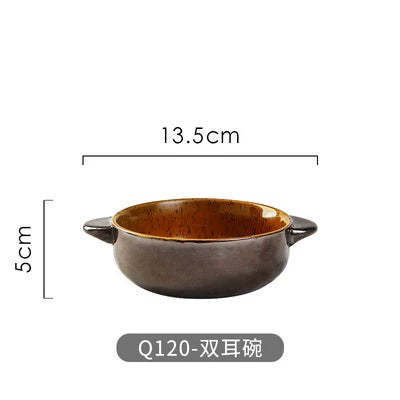 A radish Japanese-style coarse ceramic rice bowl features retro creative dishes and cups slightly flawed tableware ice cream bowl