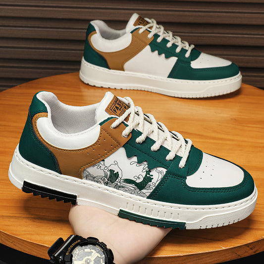 plus size men's shoes foreign trade 45-48 new spring board shoes trend versatile soft soled athleisure small white shoes